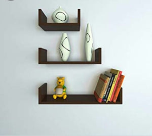 Set of 3 ornament shelves (brown)