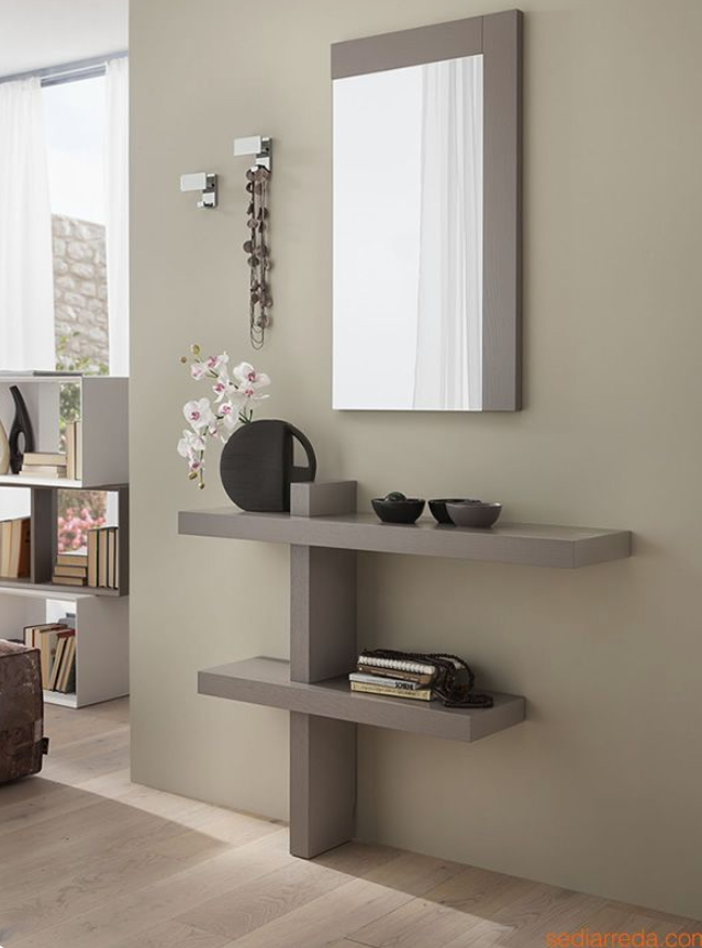 Meredith shelf and mirror set