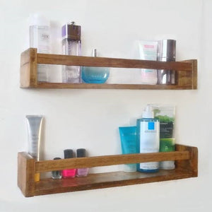 Alice set of two wooden shelves