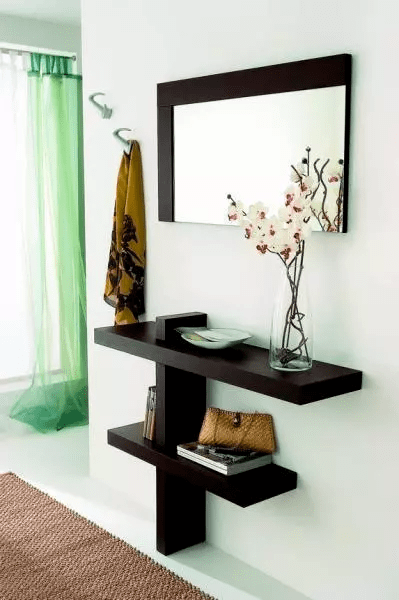 Luka shelf and mirror set